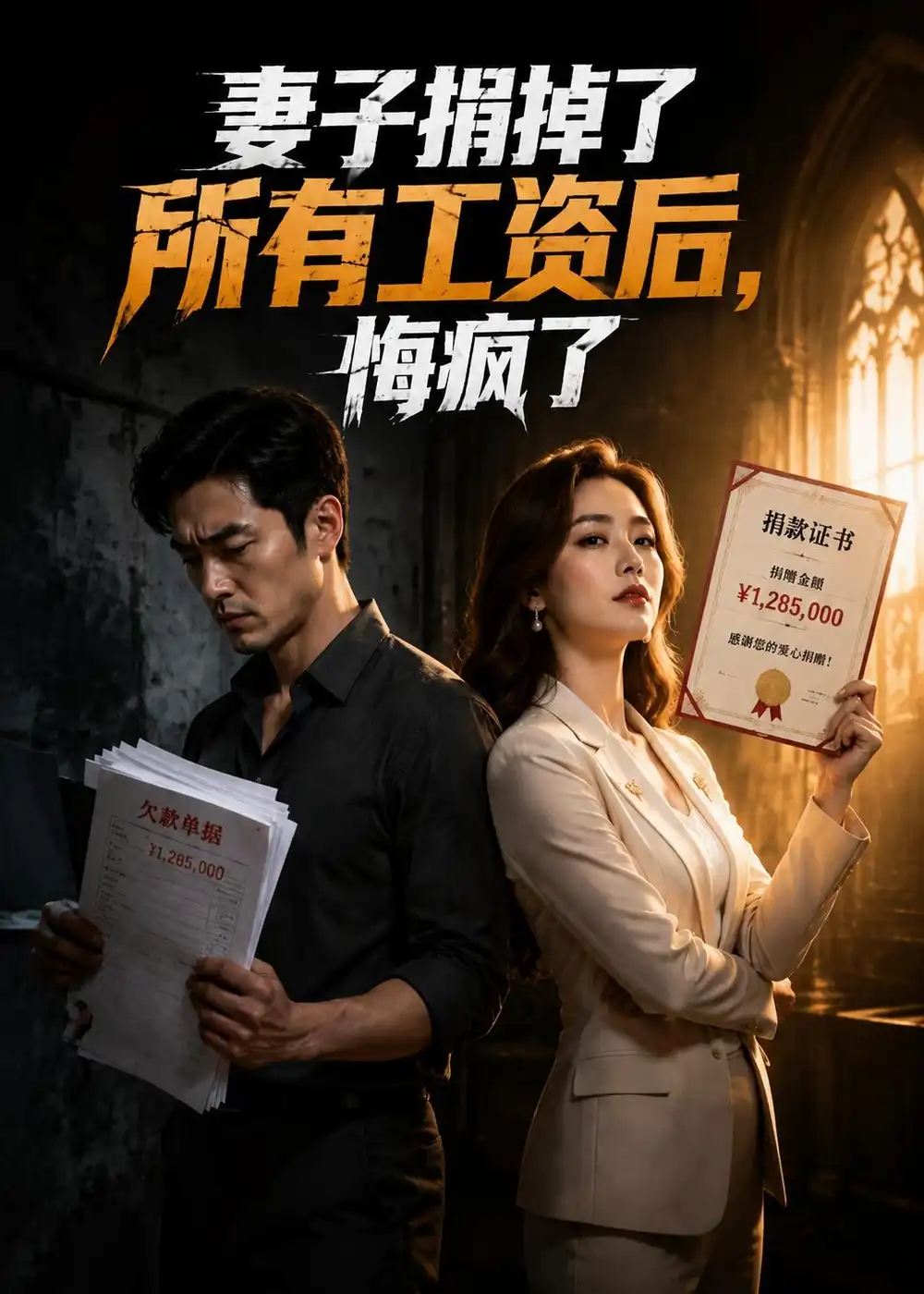 妻子捐掉了所有工资后,悔疯了